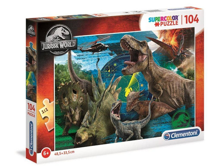 Clementoni puzzle 104 super kolor jurassic park