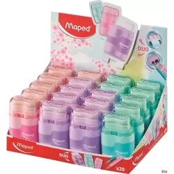 Temperówka z gumką connect pastel 2 otwory maped 492311