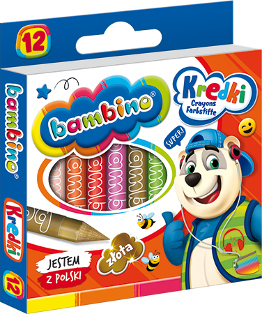 Maj kredki bambino 12kol woskowe 000225