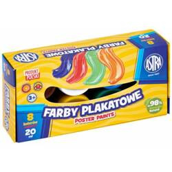 Farby plakatowe 8kol 20 ml Astra Standard 205151