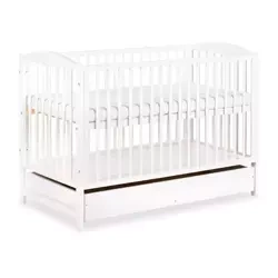 Klupś Łóżeczko dziecięce Henry 120x60cm biały szuflada