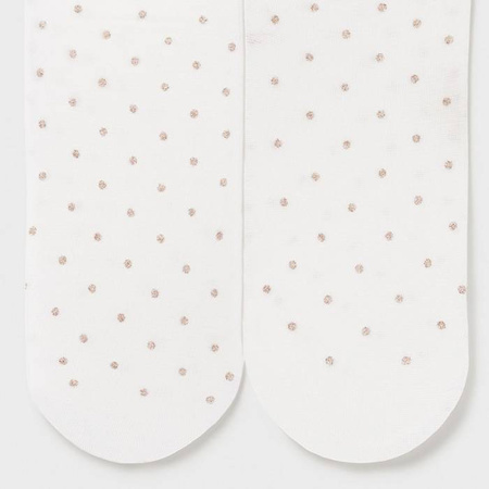 Mayoral rajstopy w groszki glitter kolor 29 blanco rozmiar 12 m