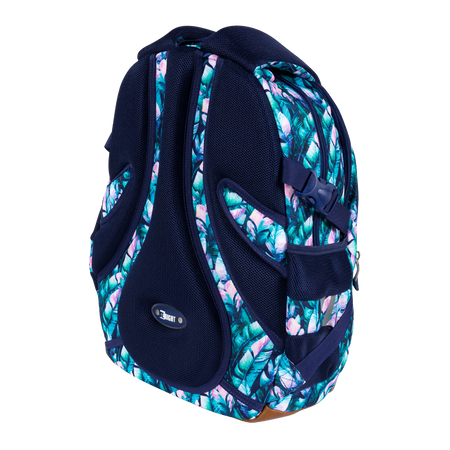 Plecak 4-komorowy stright bp-01 blue leaves/błękitne liście mkmk