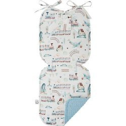 Bonjour Cherie Bambusowa wkładka do wózka Ciuchcie z minky sky 80x36cm 407143