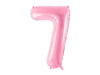Balon foliowy cyfra 7 różowy 86cm 795075