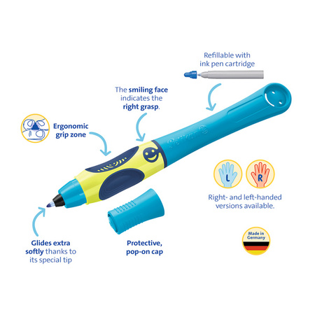 Pelikan Pióro kulkowe Griffix neon Fresh blue dla leworęcznych blister 820471