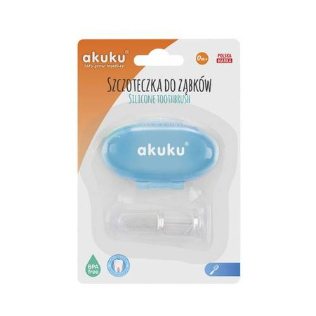 Akuku szczoteczka silikonowa w etui 002634