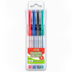 Długopisy żelowe kolori 4 kolory penmate