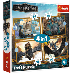 Puzzle Trefl 4w1 Smocze dni 346787