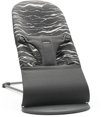 BabyBjorn leżaczek Bliss Cotton Antracyt/Landscape Print (rama Dark Grey) 060273