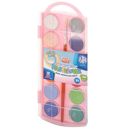 Farby akwarelowe pastel 12kol 23,5mm 190846