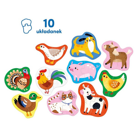 CzuCzu Puzzle do pary Moje Zwierzątka 18 mies.+ 494157