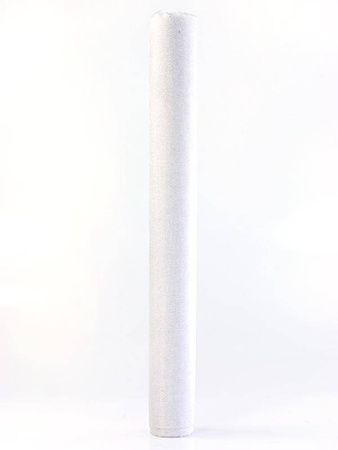 Organza glittery, biały, 0,36 x 9m (1 szt. / 9 mb.)