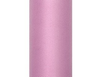Tiul gładki, pudrowy róż, 0,30 x 9m