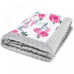 Kocyk Niemowlaka Łapacze Snów z minky glacier grey rozmiar 65x75 cm 403367