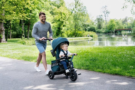 Kinderkraft rowerek trójkołowy easytwist midnight green Rower