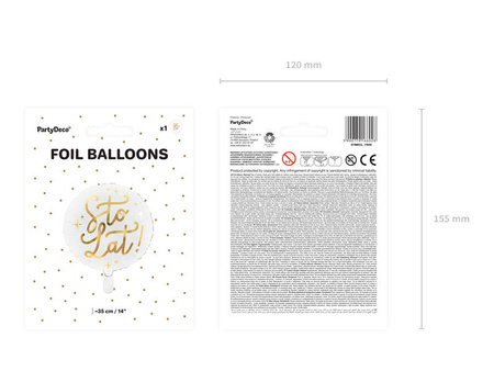 Balon foliowy Sto lat! biały 166028