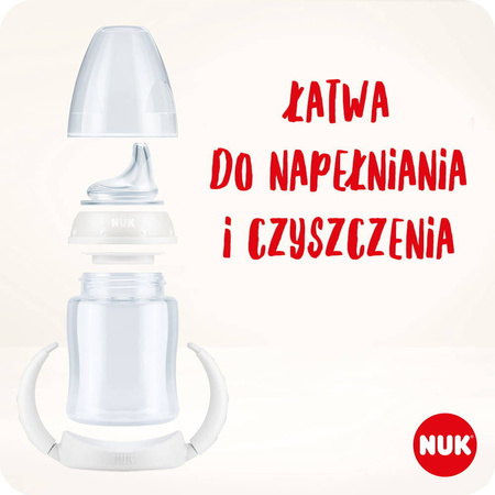 Nuk Butelka FC 150ml z uchwytem i wskaźnikiem temp. Disney Król Lew ustnik silikonowy niekapek 418702