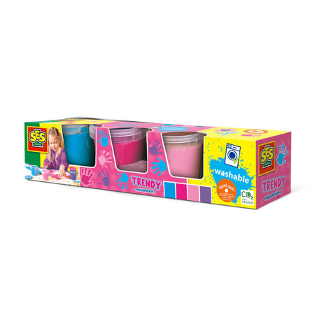 Ses Creative Farby do malowania palcami 4 kolory 145ml 003043