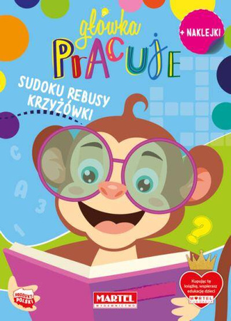 Książeczka Główka pracuje Sudoku rebusy krzyżówki z naklejkami 668811