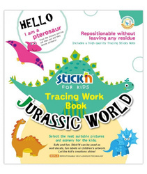 Stick'n Książka do zabawy w tworzenie naklejek Dinozaury 290262