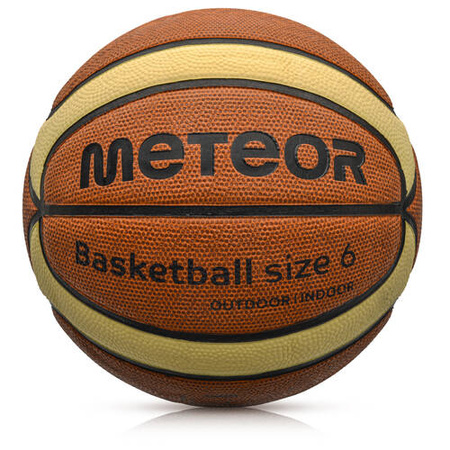 Piłka koszykowa treningowa Meteor Cellular 6 brązowy/kremowy 062344