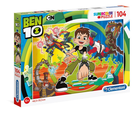 Clementoni puzzle 104 super kolor ben 10