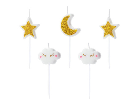 Świeczki urodzinowe Little Star 5szt 2-3cm 105799