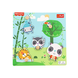 Trefl Zabawka drewniana Puzzle mini Fisher Price Jungle 616187