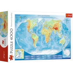 Puzzle trefl 4000 Wielka mapa fizyczna świata