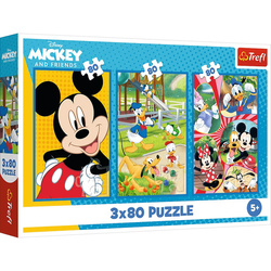 Puzzle Trefl 3x80 Ekipa Myszki Miki 348873
