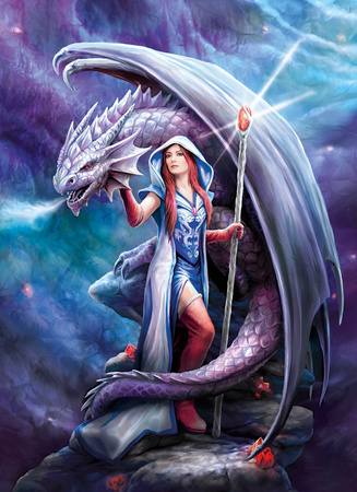 Clementoni puzzle 1000 anne stokes colle.dragon mage 395255