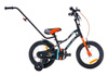Rowerek 14'' Tiger Bike z pchaczem czarno-pomarańczowo-turkusowy 640101 Rower