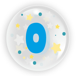 Tuban Balon 45cm cyfra 0 niebieski 036003