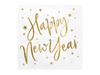 Serwetki happy new year, biały, 33x33cm (1 op. / 20 szt.)