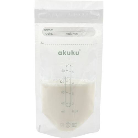 Akuku Sterylne woreczki do przechowywania pokarmu 150ml (48) 000111