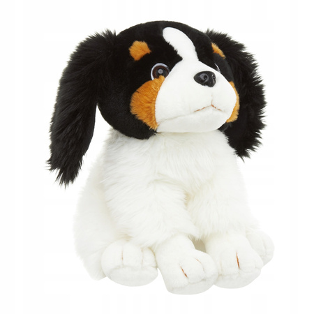 Pluszowy Pies Siedzący White Black Smily Play 843953