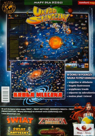 System słoneczny+Droga Mleczna Mapa dla dzieci laminat 461802