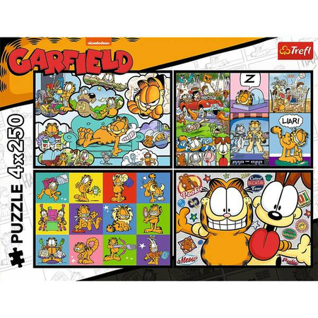 Puzzle Trefl 4x250 Garfield nie lubi poniedziałków 133448