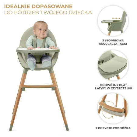 Kinderkraft Fini 2 Green Krzesełko do karmienia 924516