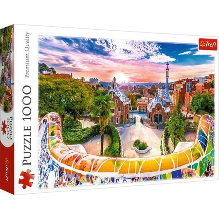 Puzzle Trefl 1000 Zachód słońca nad Barceloną Hiszpania 107111