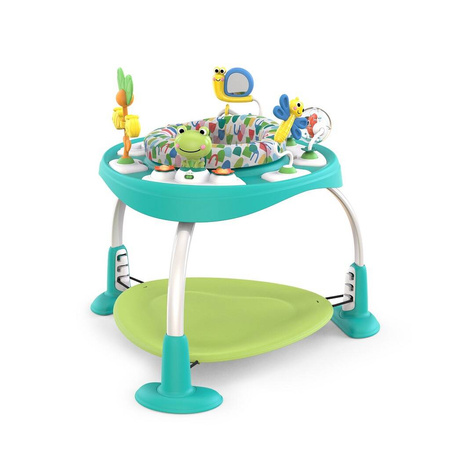 BRIGHT STARTS Interaktywny skoczek i stolik 2w1 Bounce Bounce Baby™ Playful Pond™ 6m+ do 11kg 115651