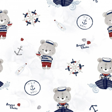 Bonjour Cherie Poduszka niemowlaka Marynarz z minky poseidon 25x30cm 412420