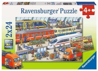 Puzzle ravensburger 2*24el dworzec autobusowy 091911 ***2