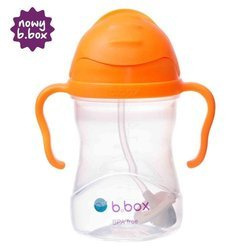 B.box innowacyjny bidon ze słomką pomarańcza 005094