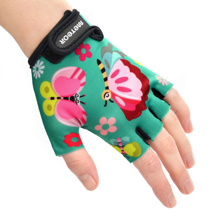 Rękawiczki rowerowe Meteor Kids XS Butterflies 053724