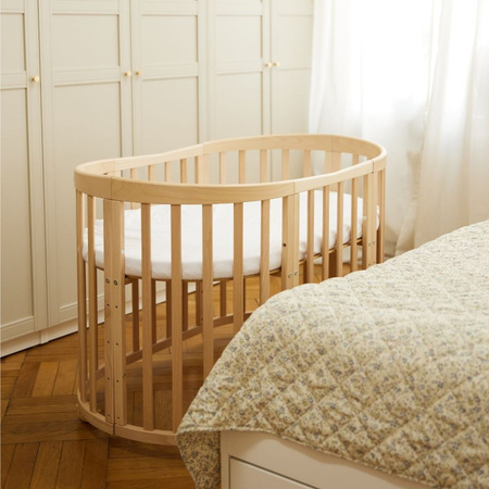 Waldin Owalne Łóżeczko 7w1 z materacem Natural