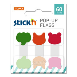 Stick'n Zakładki indeksujące 3 rodzaje zwierzęta 60szt 260913