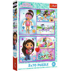 Puzzle Trefl 2x70 Baw się z Gabby 344387