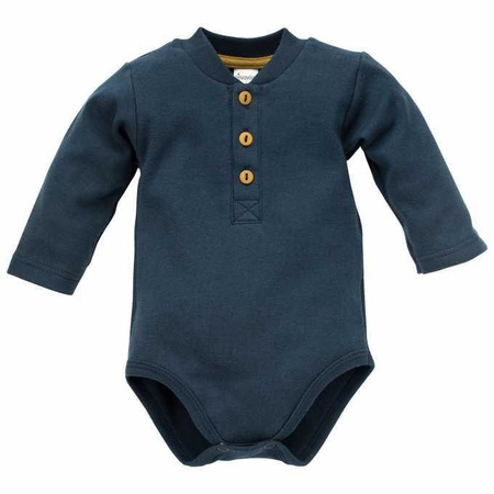 Body polo długi rękaw secret forest 80 granat Pinokio